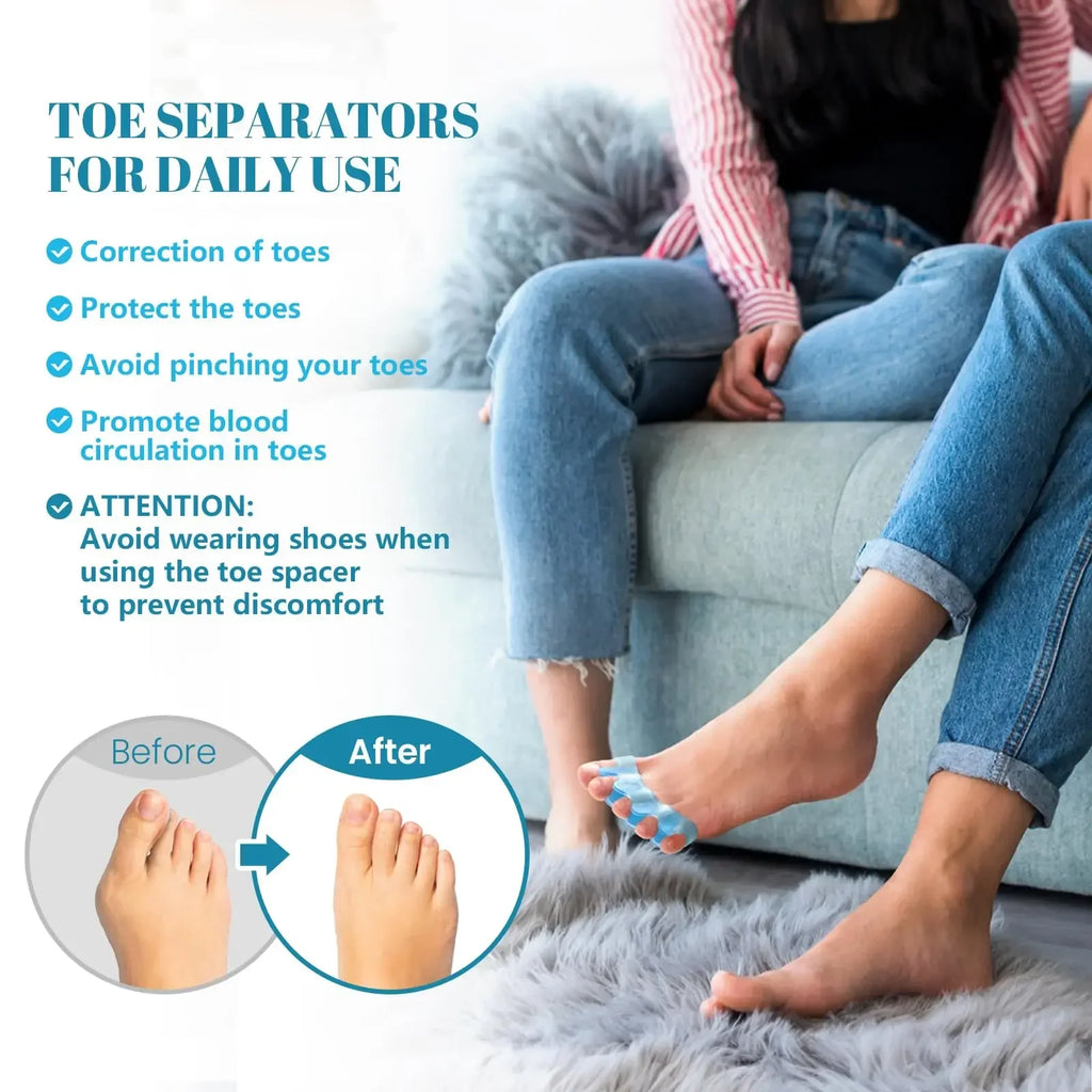 Doctor-Recommended Toe Separators for Bunion Pain Relief and Improved Mobility - Comfort and Support for Your Feet